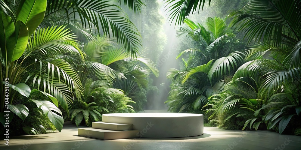 Tropical chic podium in the jungle with forced perspective Tropical chic podium in the jungle with forced perspective