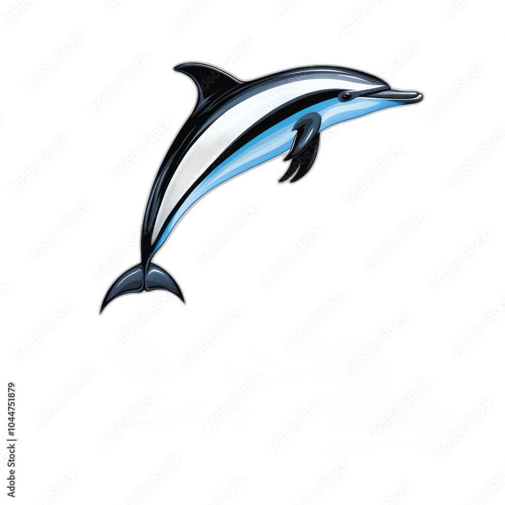 Jumping Dolphin Illustration Ocean Animal Design Marine Life Graphics Jumping Dolphin Illustration Ocean Animal Design Marine Life Graphics