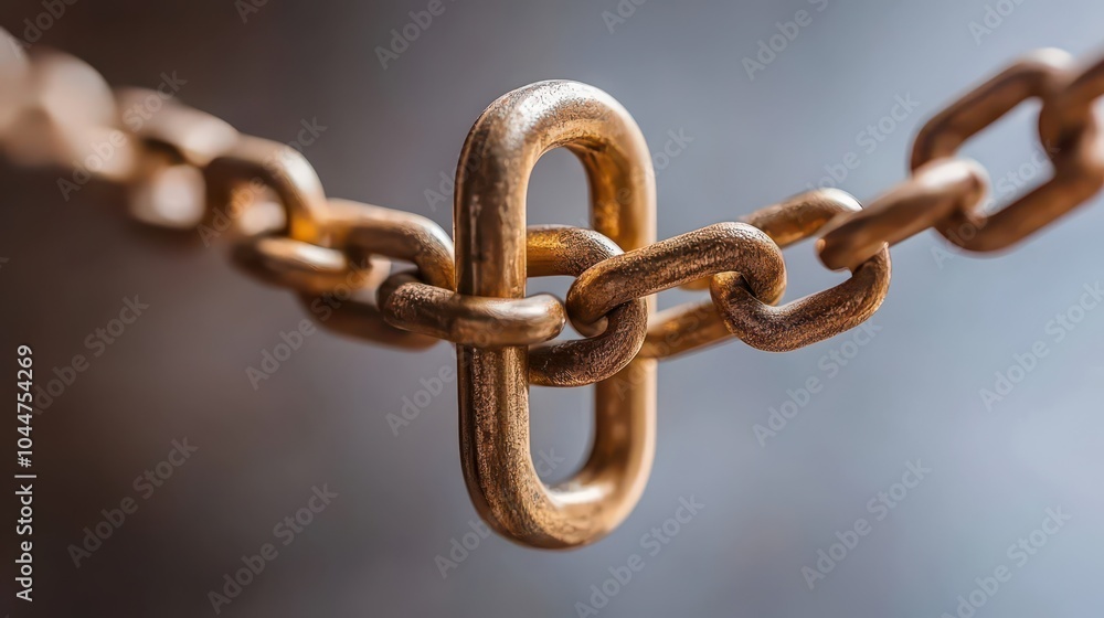 Obraz premium Metal Chain Link Close-Up