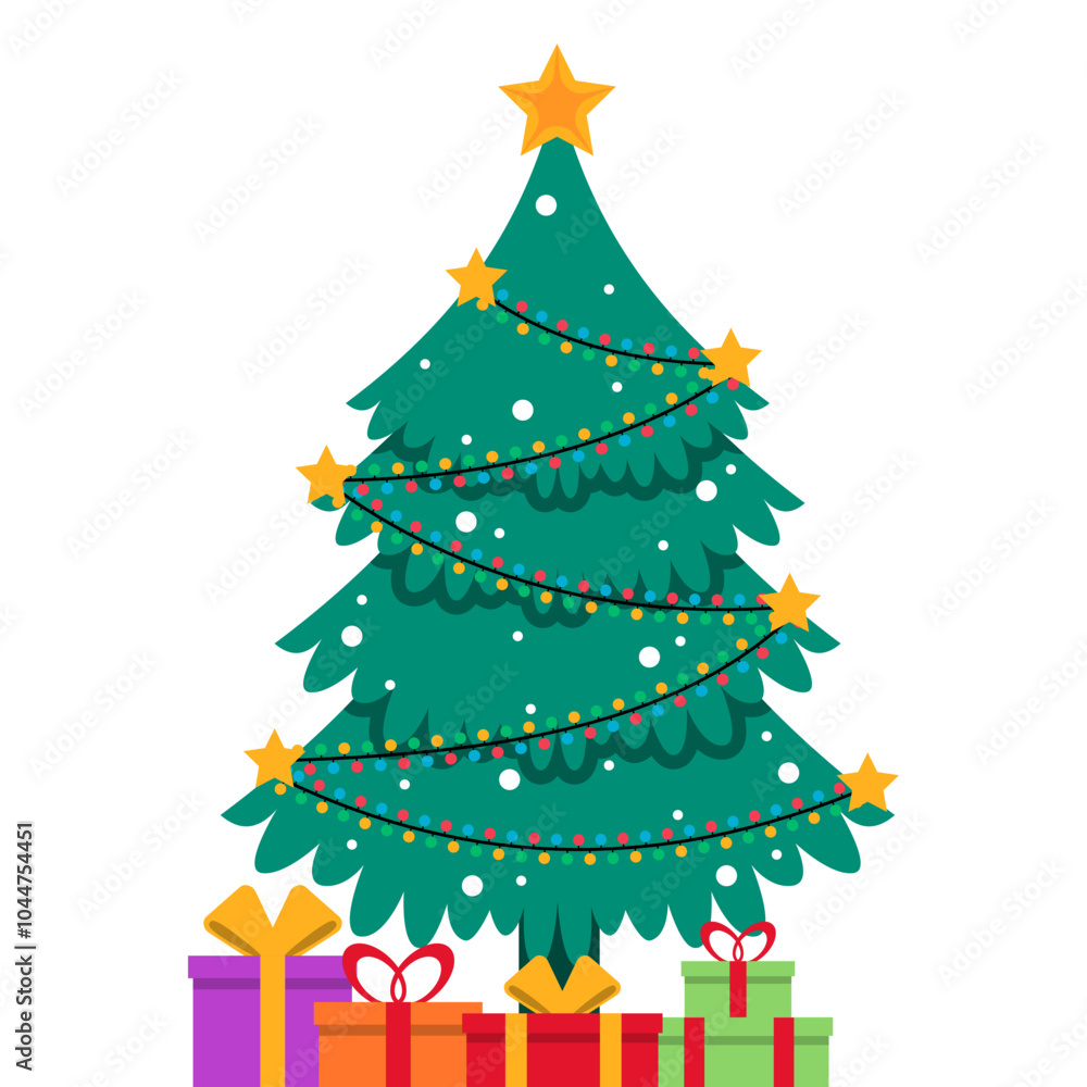 Christmas Tree Decoration With Gifts Box Christmas Tree Decoration With Gifts Box