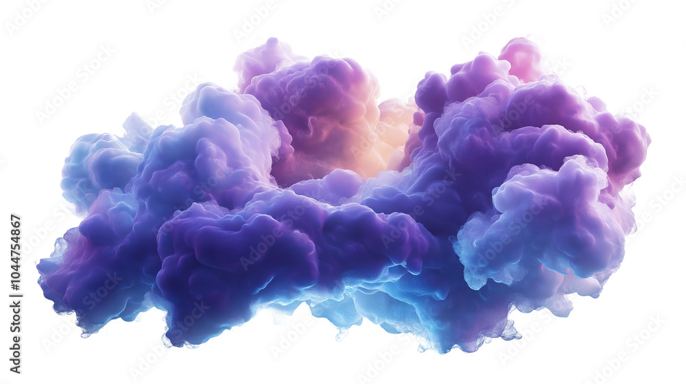 Fototapeta premium Carbon pollution realistic clouds isolated on a transparent or white background
