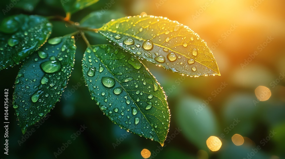 Closeup of a raindrop on a leaf, macro lens, delicate details, soft focus, natural light Closeup of a raindrop on a leaf, macro lens, delicate details, soft focus, natural light