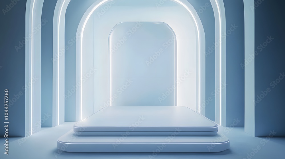 Futuristic podium for product display Futuristic podium for product display