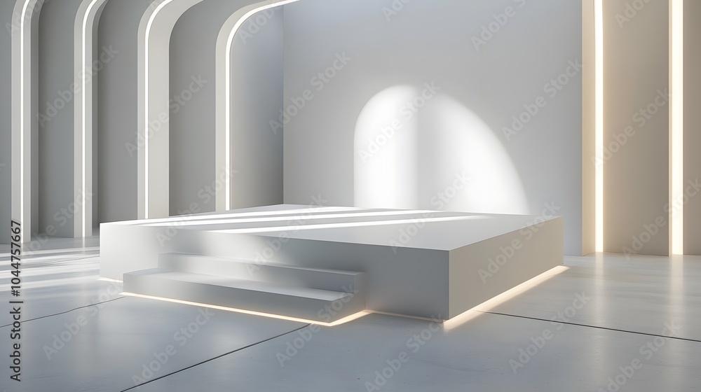 Fototapeta premium Futuristic podium for product display