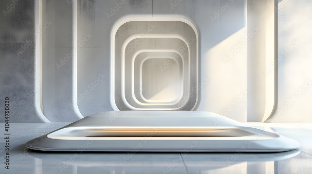 Futuristic podium for product display Futuristic podium for product display