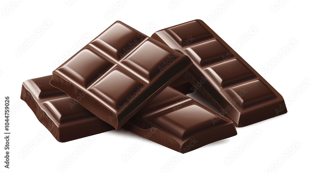 Chocolate bar isolated on a transparent or white background Chocolate bar isolated on a transparent or white background