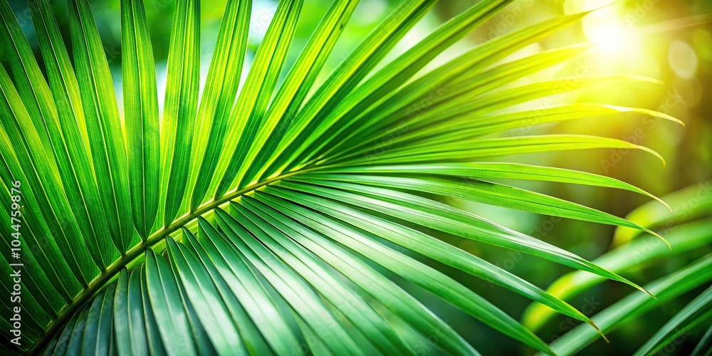 Obraz premium Tropical palm leaf green nature background