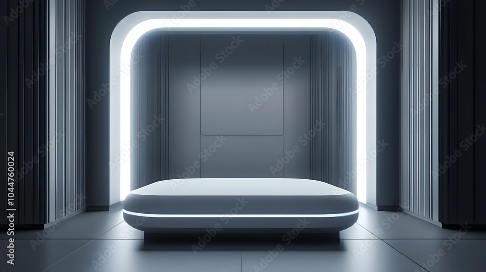 Futuristic podium for product display Futuristic podium for product display