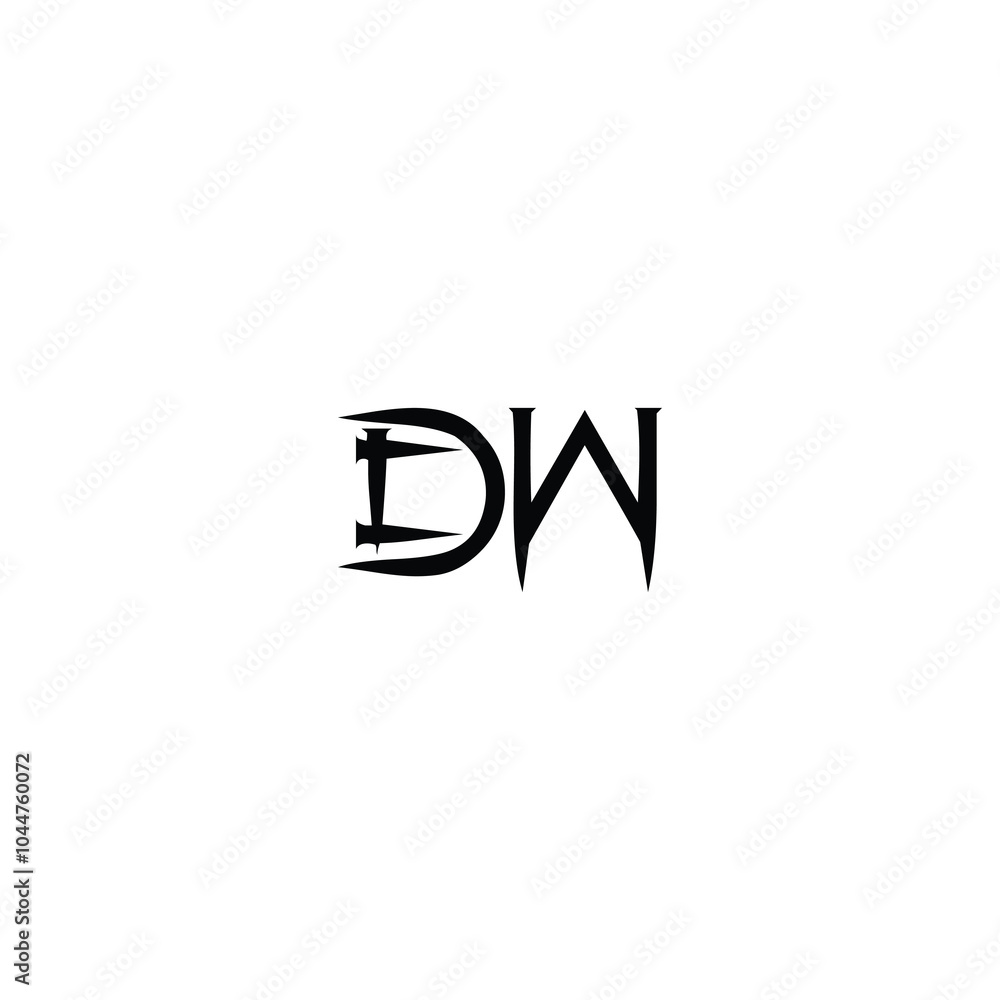 DW monogram logo design letter text name symbol monochrome logotype alphabet character simple logo DW monogram logo design letter text name symbol monochrome logotype alphabet character simple logo