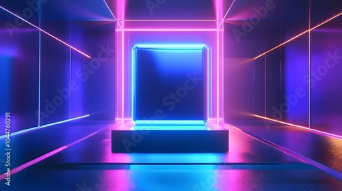 Futuristic podium for product display