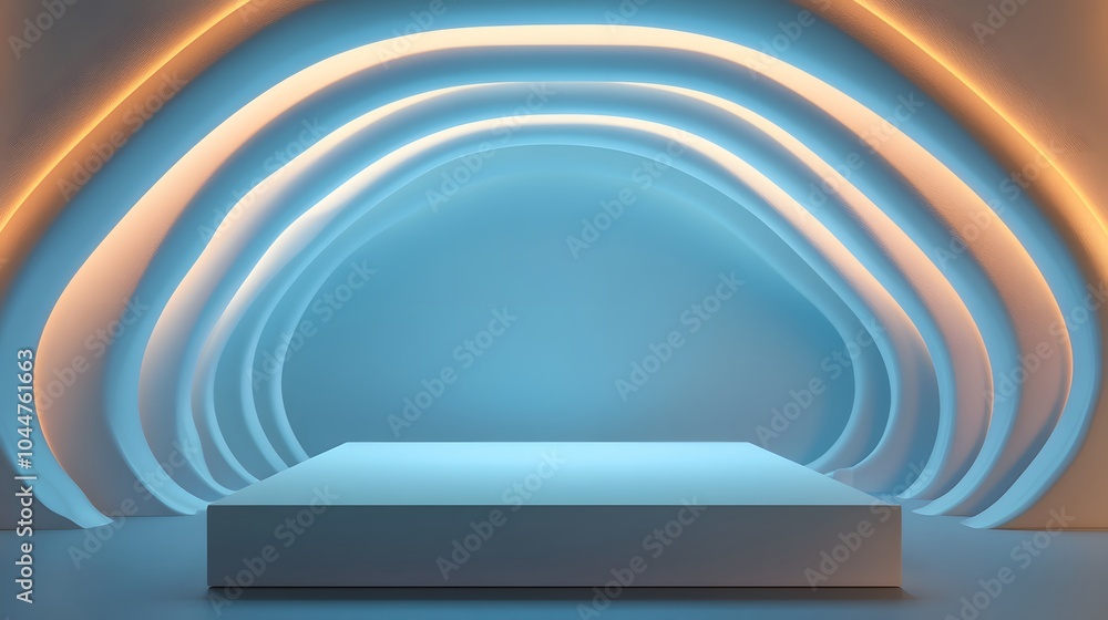 Obraz premium Futuristic podium for product display