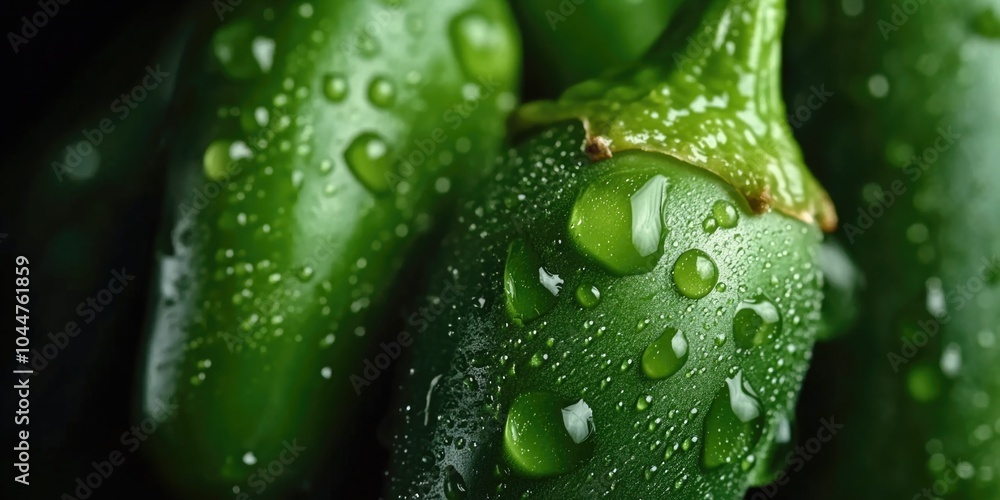 Green Peppers Close Up Green Peppers Close Up