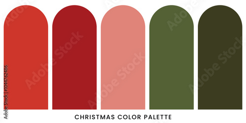 Christmas tone color palette set for design. Vector