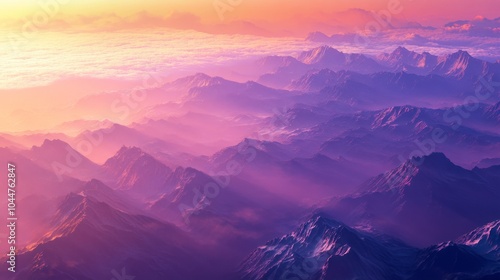 Majestic Sunrise Over Rugged Mountain Terrain