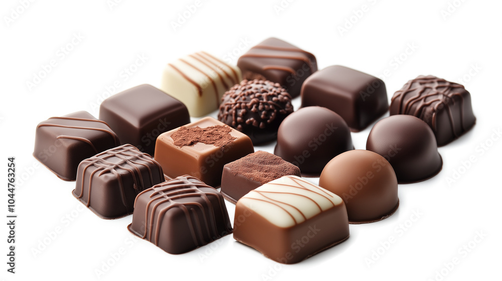 Chocolate box isolated on a transparent white background Chocolate box isolated on a transparent white background