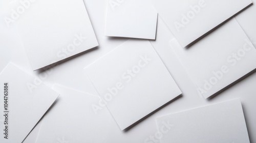 Empty cards tickets or flyers displayed on a white background