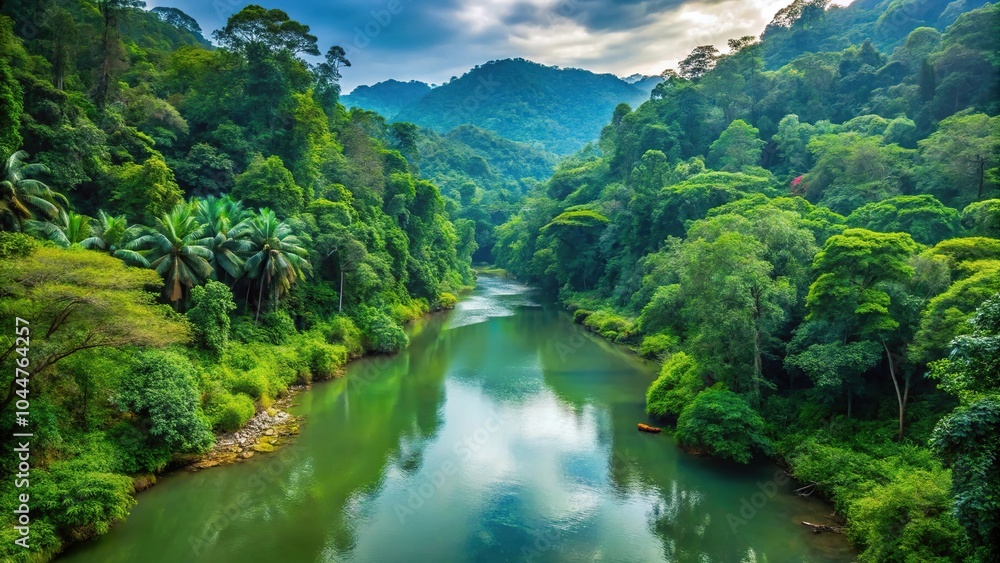 tropical rainforest in Southeast Asia macro landscape tropical rainforest in Southeast Asia macro landscape