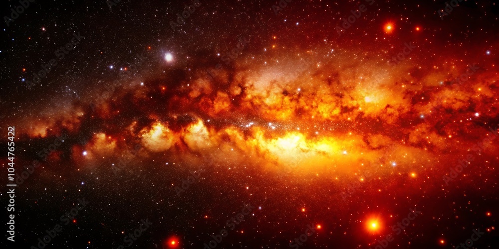 Naklejka premium Milky Way Galaxy With Stars and Space