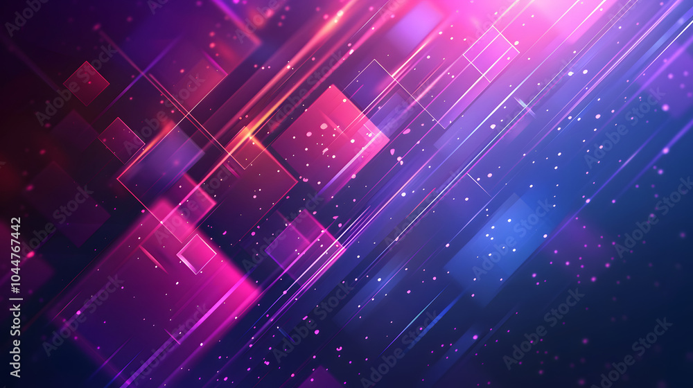 Obraz premium Abstract blue purple background with geometric panel