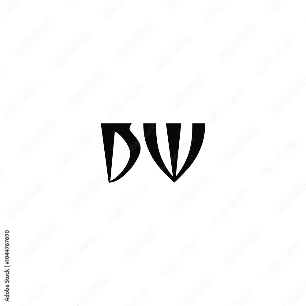 DW monogram logo design letter text name symbol monochrome logotype alphabet character simple logo DW monogram logo design letter text name symbol monochrome logotype alphabet character simple logo