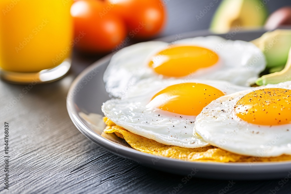 A lively plate of chilaquiles featuring fried eggs, creamy avocado and tangy salsa verde, offering a classic Mexican breakfast A lively plate of chilaquiles featuring fried eggs, creamy avocado and tangy salsa verde, offering a classic Mexican breakfast