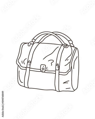  bag in doodle style, drawn in a playful cartoon style, perfect for fashion projects and accessories