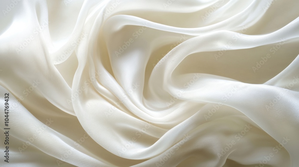 Soft White Fabric with Gentle Folds and Diffused Lighting Soft White Fabric with Gentle Folds and Diffused Lighting