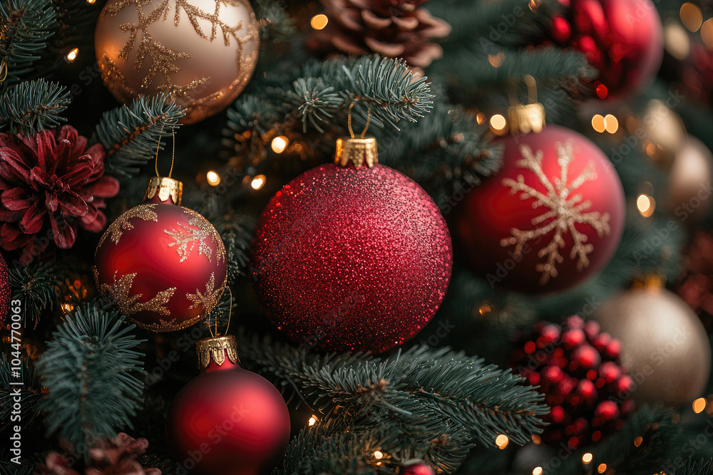 Naklejka premium Beautiful christmas decorations