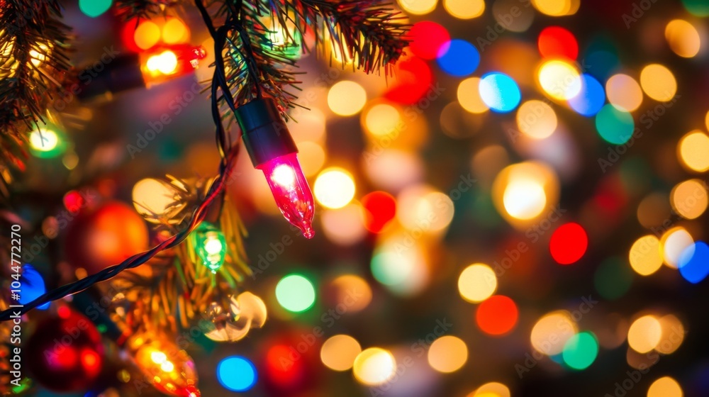 Vibrant Holiday Lights with Gentle Background Vibrant Holiday Lights with Gentle Background