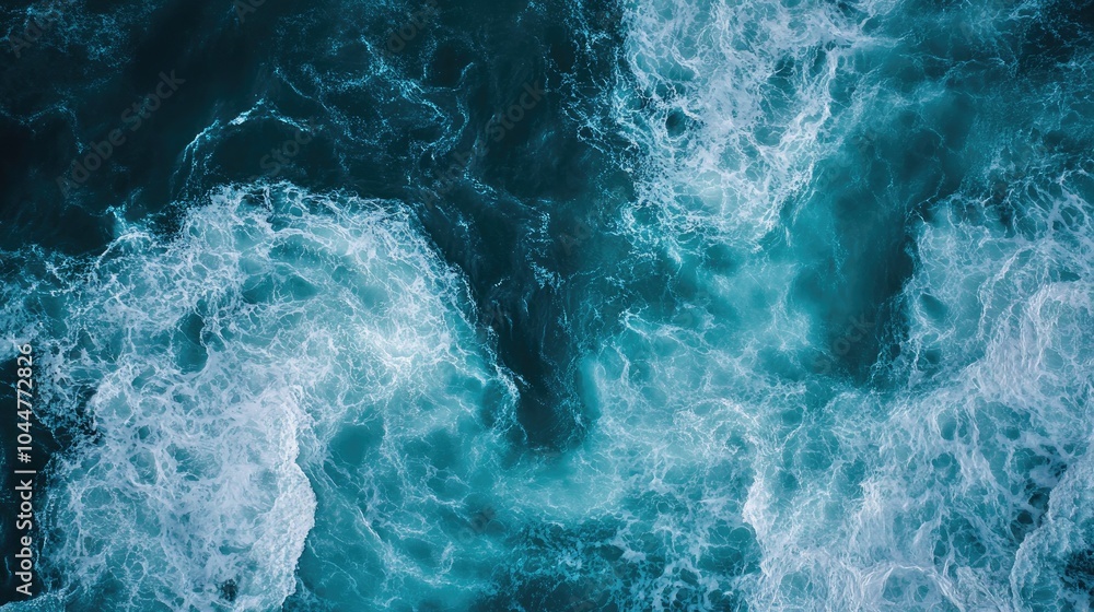 An art gallery showcasing a thematic exhibition of stunning aerial seascapes featuring large panoramic photographs of the ocean captured from above An art gallery showcasing a thematic exhibition of stunning aerial seascapes featuring large panoramic photographs of the ocean captured from above