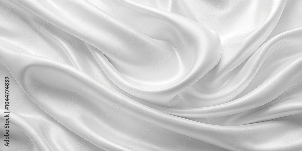 Fototapeta premium Undulating smooth white silky textured background