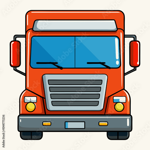 vector illustration of truck lorry