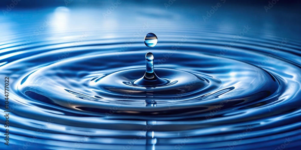 Silhouette of water droplets on surface of water Silhouette of water droplets on surface of water