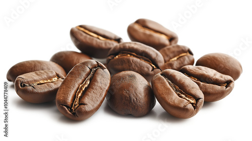 PNG, coffee beans isolated on a transparent background