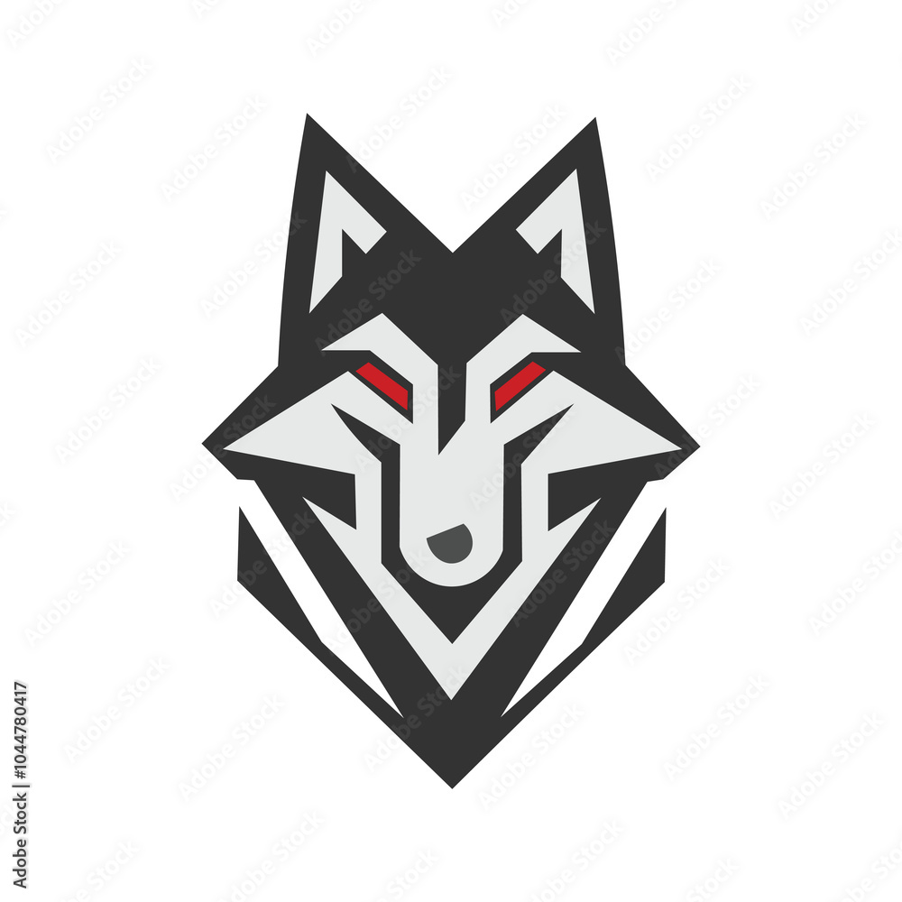 black wolf red eyes team esport Wolf head logo wolf mascot logo icon face emblem design illustration isolated on white background black wolf red eyes team esport Wolf head logo wolf mascot logo icon face emblem design illustration isolated on white background