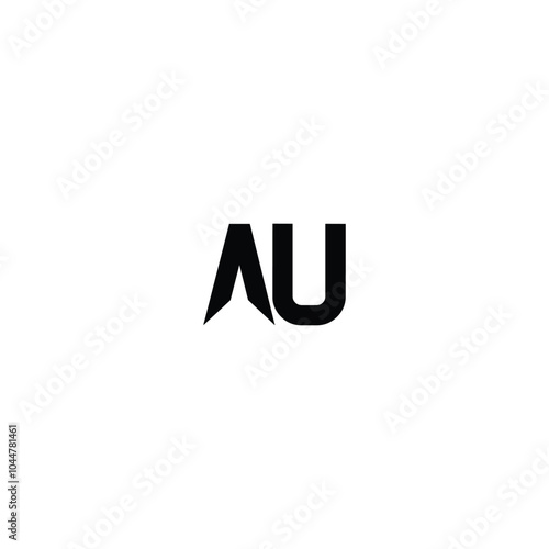 Free Download AU monogram logo design letter text name symbol monochrome logotype alphabet character simple logo - GFXLoad