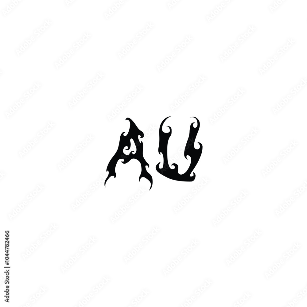 AU monogram logo design letter text name symbol monochrome logotype alphabet character simple logo AU monogram logo design letter text name symbol monochrome logotype alphabet character simple logo