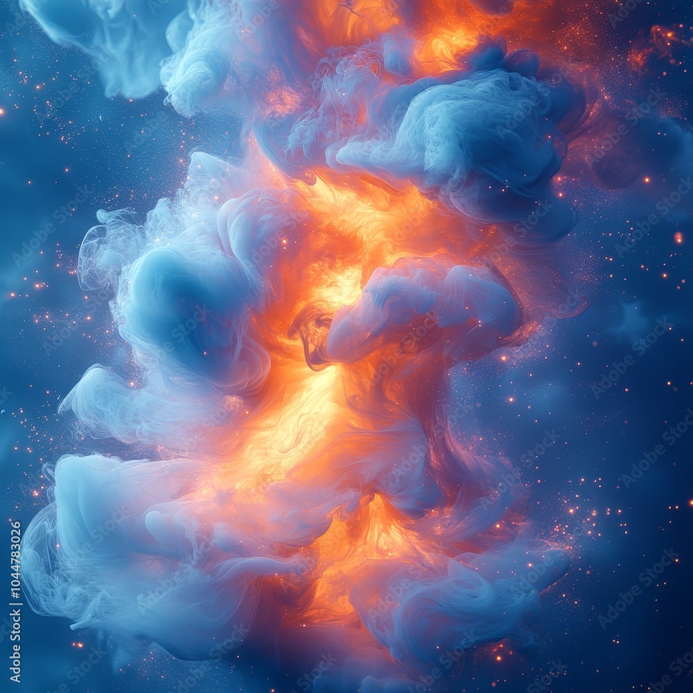 Acrylic Color Ink and Pigment Cloud Underwater on White Background Acrylic Color Ink and Pigment Cloud Underwater on White Background