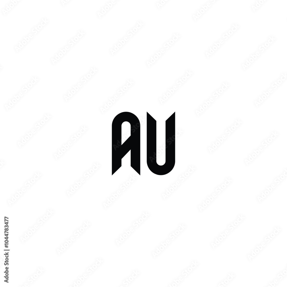 AU monogram logo design letter text name symbol monochrome logotype alphabet character simple logo AU monogram logo design letter text name symbol monochrome logotype alphabet character simple logo