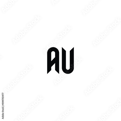 Free Download AU monogram logo design letter text name symbol monochrome logotype alphabet character simple logo - GFXLoad
