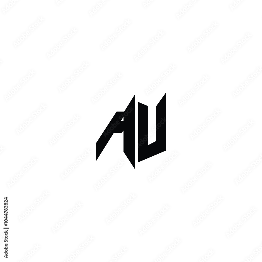 AU monogram logo design letter text name symbol monochrome logotype alphabet character simple logo AU monogram logo design letter text name symbol monochrome logotype alphabet character simple logo
