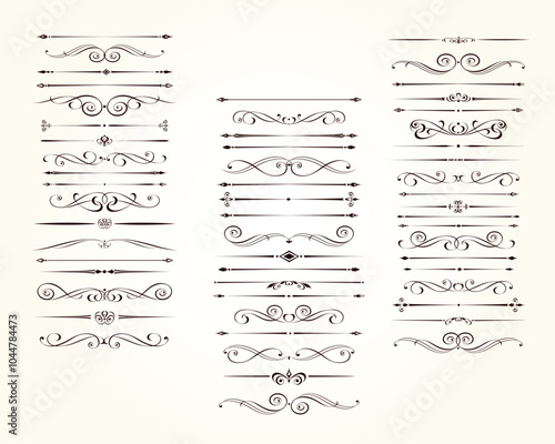 Set of  decorative elements for design isolated, editable.
     
