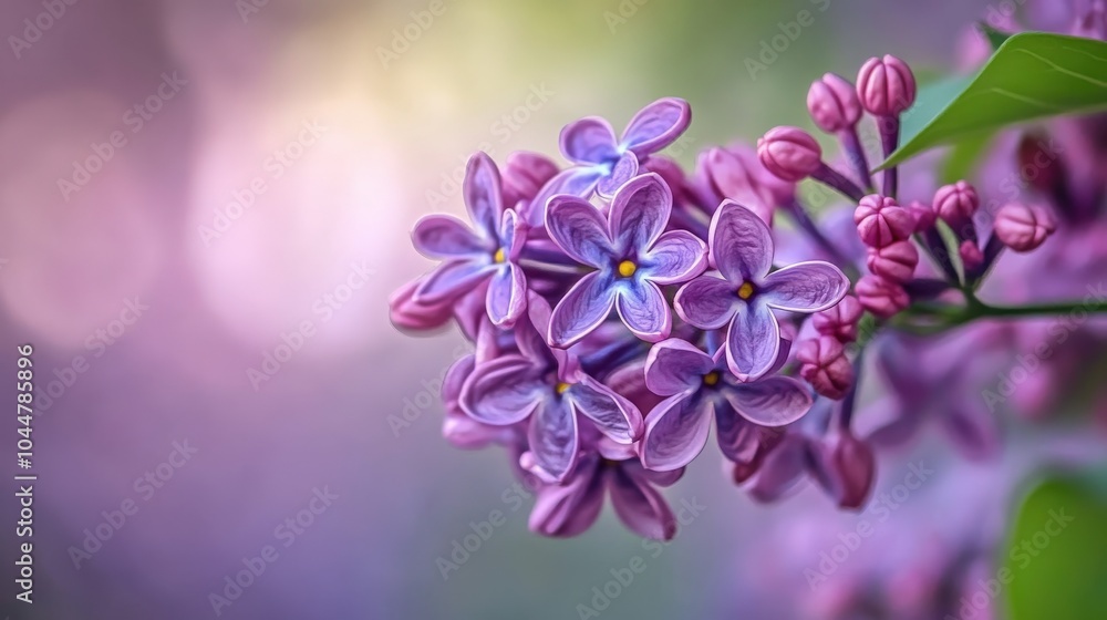 Syringa Vulgaris Blooming: Fragrant Lilac Flowers in Summer Garden Background Syringa Vulgaris Blooming: Fragrant Lilac Flowers in Summer Garden Background