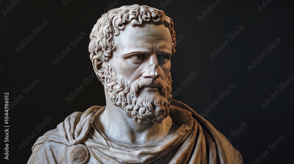 An image of a Greek statue that is stoic An image of a Greek statue that is stoic