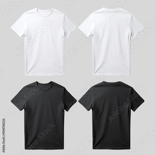 Black white t shirt design element photo