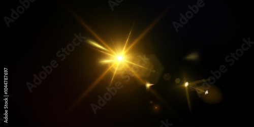 Abstract sun glare translucent glow with special light effect. Vector blur in motion glow highlights	