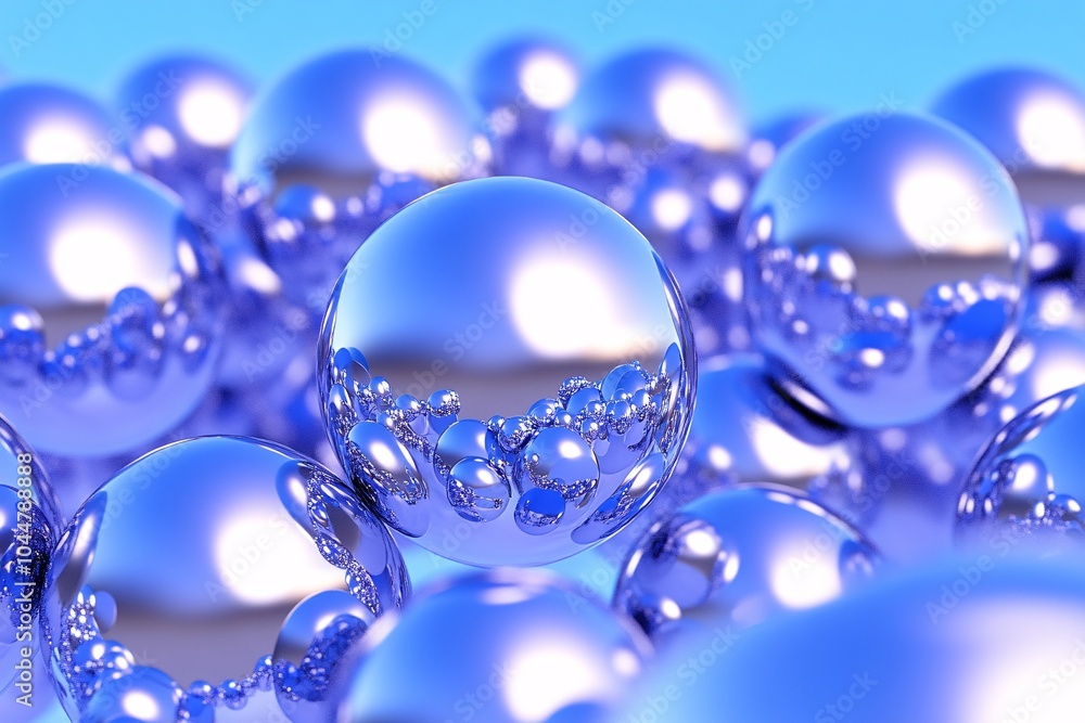 Abstract Blue Spheres: A Digital Art Exploration Abstract Blue Spheres: A Digital Art Exploration