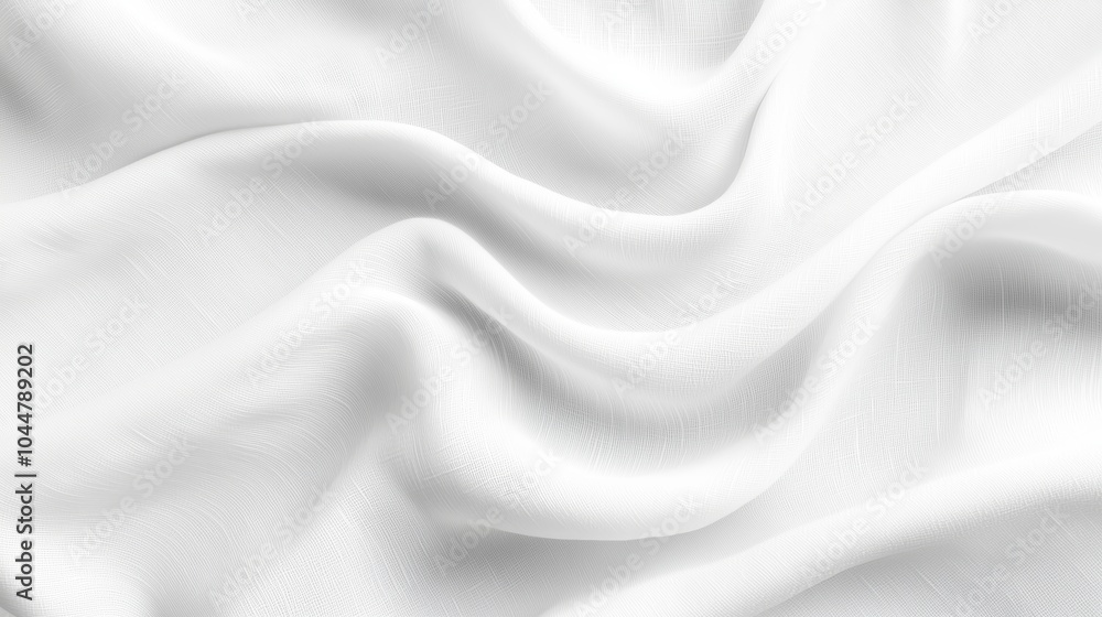 Luxurious Draped White Fabric with Gentle Creases - made with Generative AI Luxurious Draped White Fabric with Gentle Creases - made with Generative AI