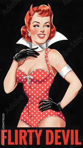 Pin Up Flirty Devil
