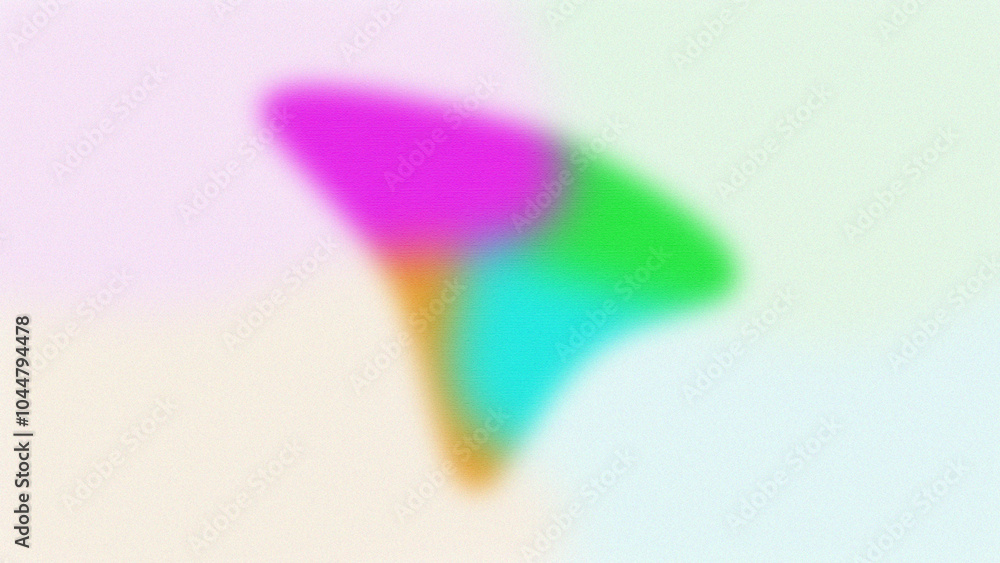 A blurred, abstract shape with vibrant hues of purple, green, blue, and orange blending into each other on a soft pastel background, creating a dreamy and ethereal effect A blurred, abstract shape with vibrant hues of purple, green, blue, and orange blending into each other on a soft pastel background, creating a dreamy and ethereal effect